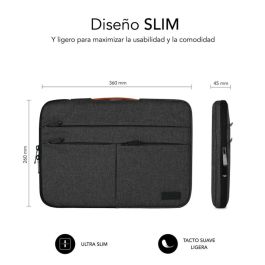SUBBLIM Maletin Air Padding 360 Sleeve 13,3-14" Dark Grey SUBBLIM Maletin Air Padding 360 Sleeve 13,3-14" Dark Grey