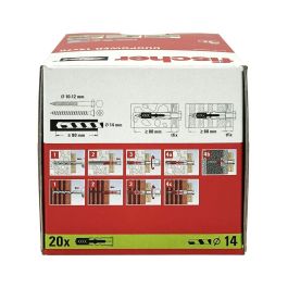 Tacos Fischer DuoPower 538244 Ø 14 x 70 mm Nailon (20 Unidades) Tacos Fischer DuoPower 538244 Ø 14 x 70 mm Nailon (20 Unidades)
