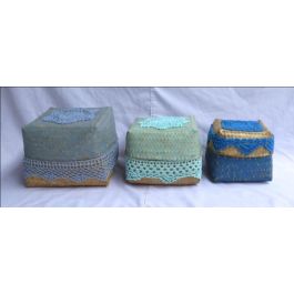 Cesta Balines DKD Home Decor Azul Turquesa 27 x 27 x 22 cm Set de 3 Precio: 38.95000043. SKU: B1BQ9HZTCW