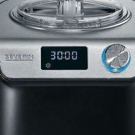 Severin EZ 7407 Máquina para Hacer Helados y Yogur, Compresor, 1.2L, Postres Congelados y Sorbete, Acero Inoxidable/Negro