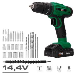 Kit taladro percutor/atornillador 14,4 v con batería, cargador y 28 accesorios Precio: 44.79000009. SKU: B1F3JRF7GT