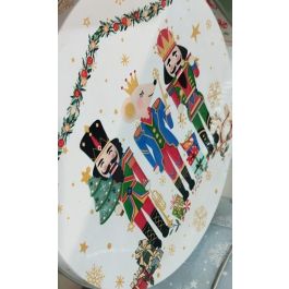 DKD Home Decor Caja Navidad Tradicional con Cascanueces Metal Multicolor 20x20x9 cm Set de 3 Piezas Pack 4 Unidades