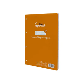 Liderpapel Recambio A4 PautaGuia 100 Hojas 75gr Cuadriculado Pautado 2,5mm con Margen y 4 Taladros