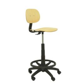 Piqueras y Crespo Taburete de Trabajo Ergonómico T32, Madera Haya, Giratorio, Regulable en Altura, con Reposapiés Cromado Precio: 179.49999947. SKU: S5700418