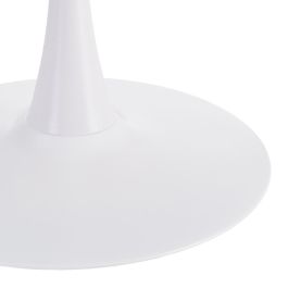 Mesa Comedor Natural-Blanco Dm-Metal 100 X 100 X 75 cm