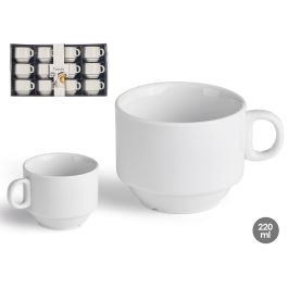 Taza Porcelana Apilable 220 Ml Vessia 10X6CM (48 Unidades)