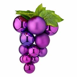 Bola de Navidad Uvas Mediano Morado Plástico 19 x 28 x 19 cm (12 Unidades) Bola de Navidad Uvas Mediano Morado Plástico 19 x 28 x 19 cm (12 Unidades)