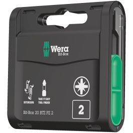 Wera 20 BTZ PZ Puntas de destornillador Pozidriv PZ 2 (20 piezas) magnéticas de metal y plástico con caja Precio: 50.88999971. SKU: B1E64AN72J