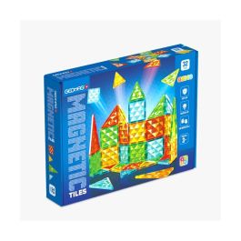 Geomag Magnetic Tiles Gems - Set de 32 Piezas Magnéticas para Construcción - Edad 3+ Años
