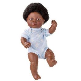 Muñeca newborn 38cm niña africana con ropa ref: 17059-18 38 Muñeca newborn 38cm niña africana con ropa ref: 17059-18 38