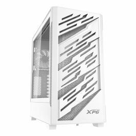 XPG STARKER AIR BTF Midi Tower Caja PC Gaming Panel Perforado con 4 Ventiladores ARGB, Compatible ATX Conector Inverso, Blanco