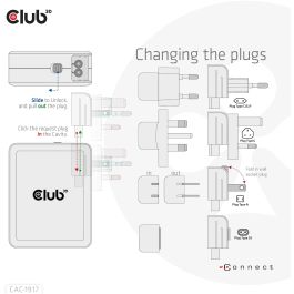 Club3D Ladegerät 3xUSB Typ C. 1xUSB Typ A. PD 140W. GaN retail