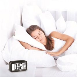 Elbe RD-668-N Reloj Despertador con Temperatura y Humedad Pantalla 11,2cm