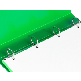 Liderpapel Carpeta 4 anillas 25 mm Din A4 Polipropileno Verde Manzana Opaco