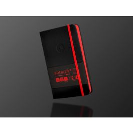 Cuaderno Con Gomilla Antartik Notes Tapa Dura A6 Hojas Cuadricula Negro Y Rojo 100 Hojas 80 gr Fsc