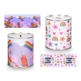 Hucha de Metal Pincello con Diseño de Banderas, 10x11x10 cm (12 Unidades) Precio: 15.49999957. SKU: B15D6QSSDJ
