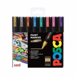 POSCA PC-5M Set 8 Rotuladores Metalizados Punta Media, Tinta Agua para Cartón, Cristal, Madera, Papel, Plástico, Tela Precio: 53.95000017. SKU: B13T5BJFMT