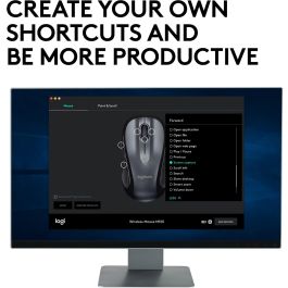 Logitech M510 Ratón Inalámbrico Láser Negro, Diseño Ergonómico Full-Size, Desplazamiento Lateral, Botones Programables, Receptor Unifying