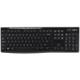 Logitech K270 Teclado Inalámbrico con Receptor Unifying USB, Conexión 2.4 GHz Fiable, Resistente a Salpicaduras, Teclado Numérico
