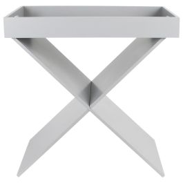 Home Deco Factory Mesa Bandeja Desmontable Gris 46x32 cm h.48,5 cm