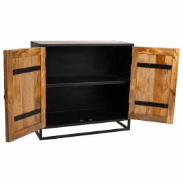 Consola Alexandra House Living Negro Madera Hierro 40 x 82 x 89 cm