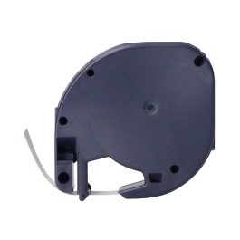 Q-connect Cinta para Rotuladora Letratag, 12mm x 4m, Negro-Hiperamarillo, Compatible con Dymo