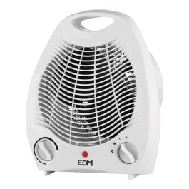 Edm Calefactor Compacto 1000-2000W Blanco, Portátil, Protección sobrecalentamiento, Termostato Regulable