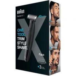 Braun XT3100 BK V2 Recortadora Híbrida Serie X 3 en 1 Cara y Cuerpo - Lámina 4D, Resistente al Agua, 3 Peines, Inalámbrica