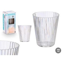 Vaso Rayas Transparente 300 Ml Leknes 8X10CM (24 Unidades) Precio: 24.69000039. SKU: B1GPEF9NPC