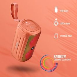 NGS Altavoz Bluetooth Roller Beast 32W Resistente al Agua IPX5, True Wireless Stereo, USB/TF/AUX, Radio FM, 7 Modos de Luces