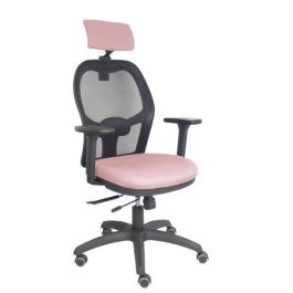 Silla Piqueras Y Crespo Jorquera Brazos 3D Y Cabecero Regulables Mecanismo Sincro Con Traslack Ruedas Parquet Respaldo De Malla Negra Y Asiento Tapizado Bali Rosa Precio: 425.79000002. SKU: S5703863