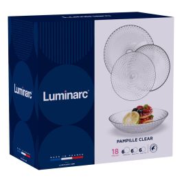 Vajilla Vidrio Pampille Clear Luminarc 18 Piezas - 6 Personas Vajilla Vidrio Pampille Clear Luminarc 18 Piezas - 6 Personas