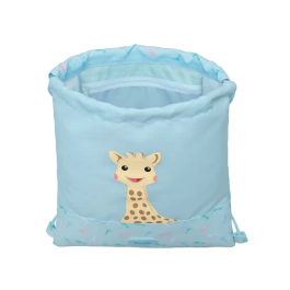 Bolsa Mochila con Cuerdas Sophie la Girafe Azul 26 x 34 x 1 cm