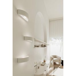 Atena SOL-SL.0001 Aplique de Pared de Cerámica, Lámpara Mural Duradera para Iluminación Ambiental, Diseño Clásico y Moderno, Interiores