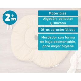 KioKids Mantita de Actividades de Algodón en Forma de Manzana para Bebé +2 Meses con Mordedor de Silicona y Sonajero