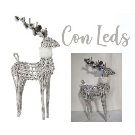 DKD Home Decor Reno Navidad Alpina Mimbre y Led Blanco 19 x 90 x 53 cm Precio: 59.95000055. SKU: B199VGQSA7