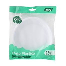 Algon Set 15 Plato Redondo Plástico Eco 17 cm