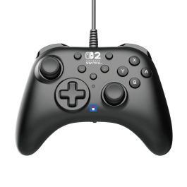 Hori Horipad Mando con Cable para Nintendo Switch y Switch 2, Botón C y Botones Traseros Programables, Negro