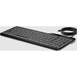 HP 400 Teclado con Cable Retroiluminado Blanco Cálido, Teclas Silenciosas, 12 Programables, Delgado y Desinfectable HP 400 Teclado con Cable Retroiluminado Blanco Cálido, Teclas Silenciosas, 12 Programables, Delgado y Desinfectable