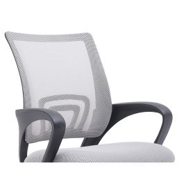 Silla Q-Connect Oficina Siena Malla Base Metalica Alt Max 1000 Anc 560 Prof 570 Ruedas Premium Color Blanco Gris