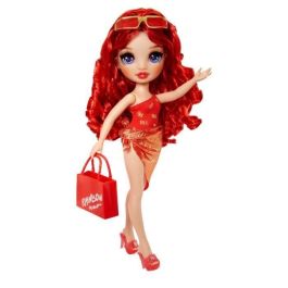 MGA 507277 Muñeca Rainbow High Ruby - Colección Diversión Bajo El Sol con Traje de Baño, Pareo y Accesorios