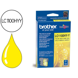 Brother Cartucho Tinta LC-1100Y Amarillo Alta Capacidad Original 750 Páginas Precio: 17.5000001. SKU: S7748859
