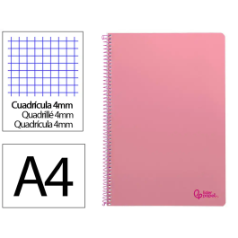 Liderpapel Cuaderno espiral A4 Smart tapa blanda 80 hojas 75gr cuadro 4mm con margen color rosa Precio: 7.49999987. SKU: B1AEFZ93N3