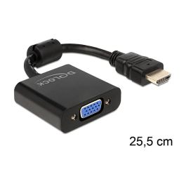 DeLOCK 65512 Adaptador HDMI a VGA Macho Hembra Negro Cable 0.254 m Precio: 38.78999971. SKU: S0200564