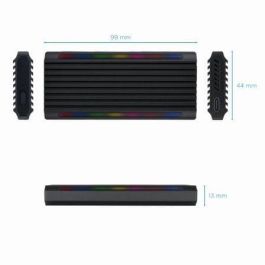 TooQ TQE-2222B Caja Externa SSD M.2 NVMe/NGFF USB 3.1 Gen2 USB-C Sin Tornillos RGB Negro Aluminio TooQ TQE-2222B Caja Externa SSD M.2 NVMe/NGFF USB 3.1 Gen2 USB-C Sin Tornillos RGB Negro Aluminio