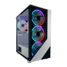 LC-Power 803W Midi Tower Gaming RGB Negro/Blanco ATX Micro-ATX Mini-ITX Vidrio Templado para Juegos