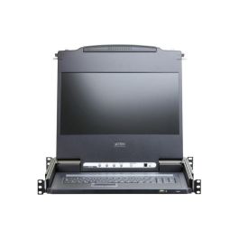 Aten CL6700MW Consola LCD KVM Single Rail 1U Deslizable, Pantalla 17.3" Full HD LED, Teclado Francés, USB HDMI DVI VGA