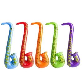 Saxofón hinchable colores surtidos 83 cm