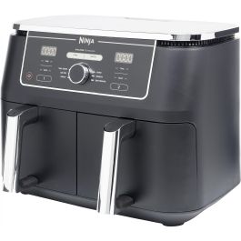 Ninja AF400EU Foodi MAX Dual Zone Freidora de Aire Caliente 9.5L Negra con Funciones de Hornear, Asar y Deshidratar
