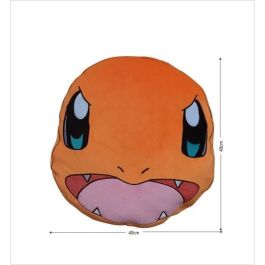 Pokemon POK3700891706759 Cojín 3D Premium Cara de Charmander de Microfibra - 40 cm